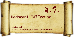 Madarasi Tézeusz névjegykártya
